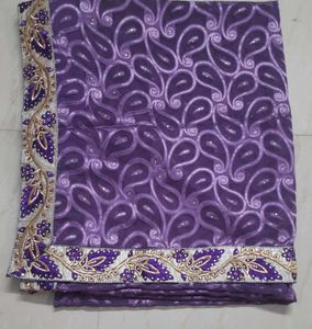 Purple Embroidered Sari