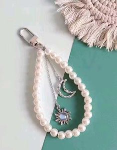 Pearl &amp; Celestial Charm Bag Accessory
