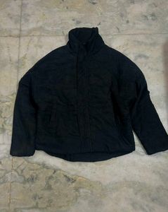 Black High Neck Puffer Jacket