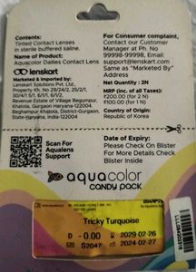 Aqua Color Tricky Turquoise Contact Lenses