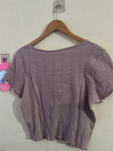 Mauve Square Neck Top
