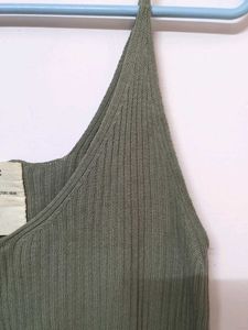 ELF Olive Ribbed Tank Top