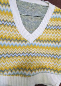 Chevron Knit Sweater Vest