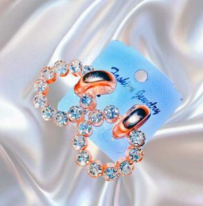 Combo Of Rose Gold Diamond Rainbow Shine Earings