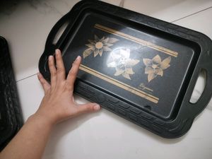 Black Tray Set Of 3