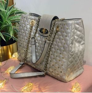 ALDO Stylish Silver &amp; Gold Tone Tote Bag