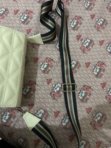 Chic Cream Quilted Crossbody Bag