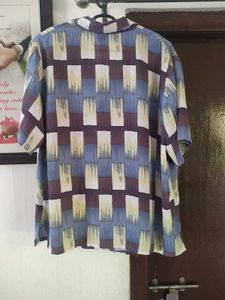 Patterned Button-Down Top