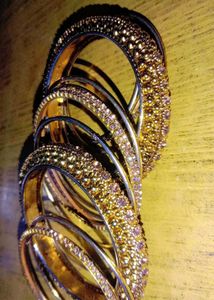 Golden Metal Bangles For Women