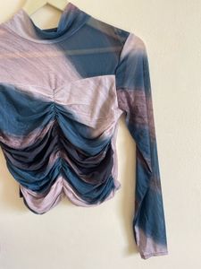 Stylish Mesh Long Sleeve Top