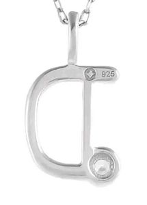 925 Real Silver &#34;D&#34; Alphabet Pendant