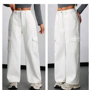 White Cargo Pants