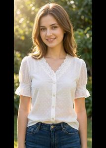 elegant women white top