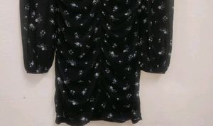 H&amp;M Gathered Mesh Bodycon Dress