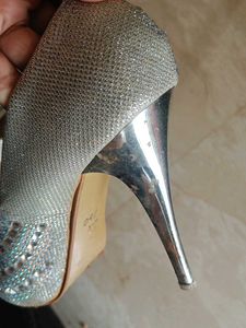 Silver Sparkle Heels