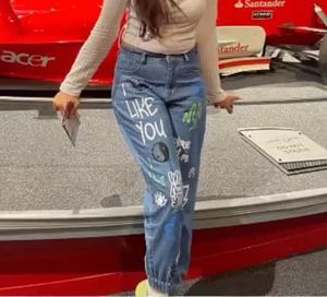 Unique Graffiti Art Denim Jeans