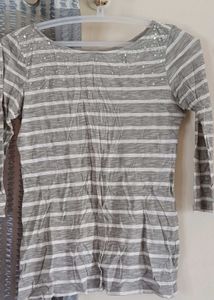 Striped Top with Embellishments