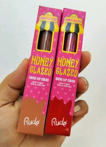 Set Of 2| Rude Cosmetics Honey Glazed Lipstick