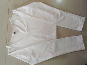 White Long Sleeve Crop Top