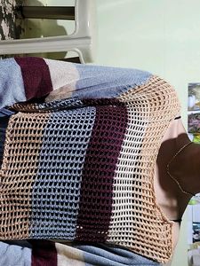 Striped Crochet Tank Top