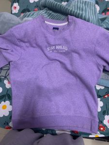 Purple Graphic Sweatshirt