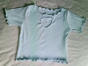 Stylish Women Blue Crop Top