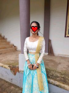 Unique Ethnic Lehenga Set (Without Golden Dupatta)