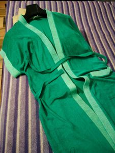 Elegant Green Robe  After A Shower