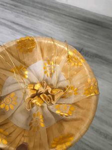 Gold Floral Decorative Bowl