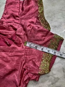 pink colour pure silk Blouse