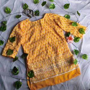 Yellow Embroidered Kurta Set⚜️✨