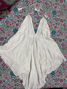 White Crochet Top