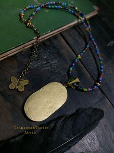 Gypsy Witch Pendant Beaded Necklace