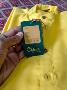 Yellow Kurta Set For 15-18 Year Boys
