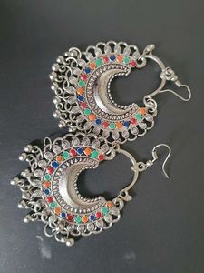 Colorful Crescent Earrings