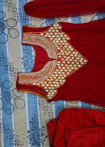 Beautiful Red Anarkali Suit Under 500