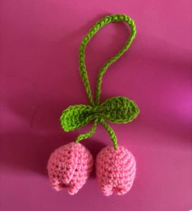 Crochet Tulip Keychain