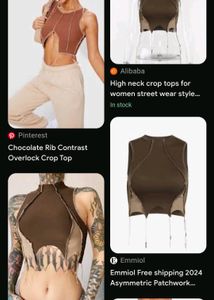 Urbanic Cyber Y2k Crop Top