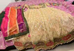 Stitched Embroidered Net Anarkali Dress
