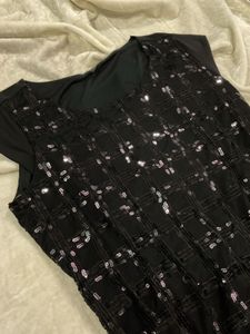 Sequin Embellished Mid Length Dress