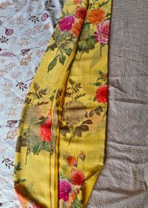 Yellow Floral Saree
