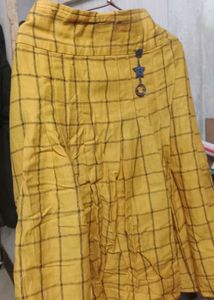 Yellow Plaid Skirt