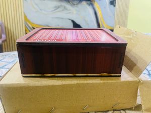 wooden piggy bank