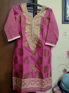 Pink & Gold Kurta salwar set