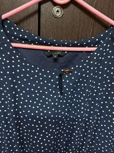 Blue Polka Dot Casual Dress