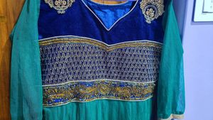 Women Embroidered Gown With Dupatta