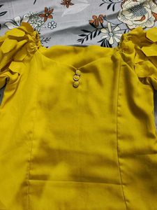 Yellow Puff Sleeve Top