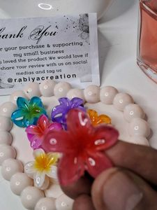 Mini Flower Hair Claws Combo Of 6 Pcs