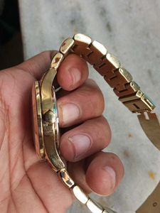 Guess Orignal Gold Tonned Animal Print Watch