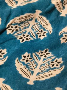 Leaf Print Blue Kurta
